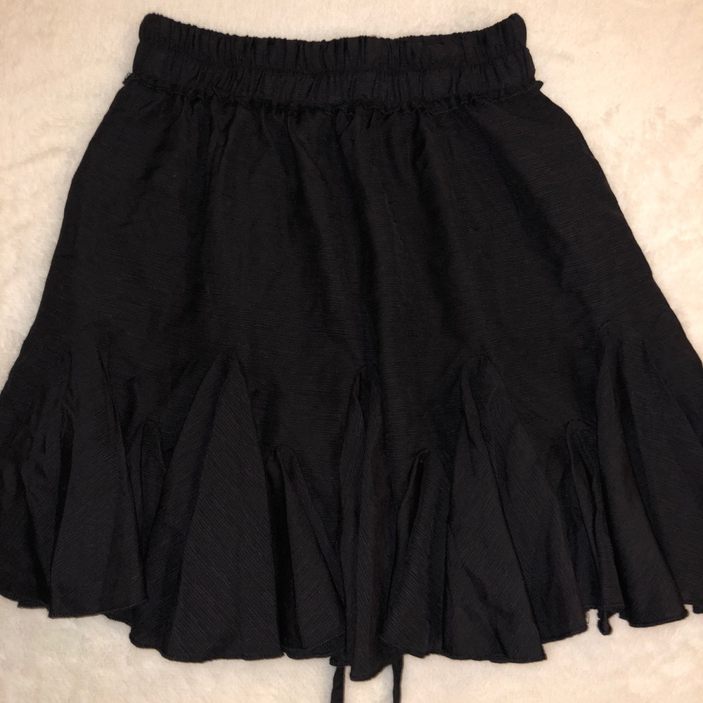 sporty drawstring mini skirt